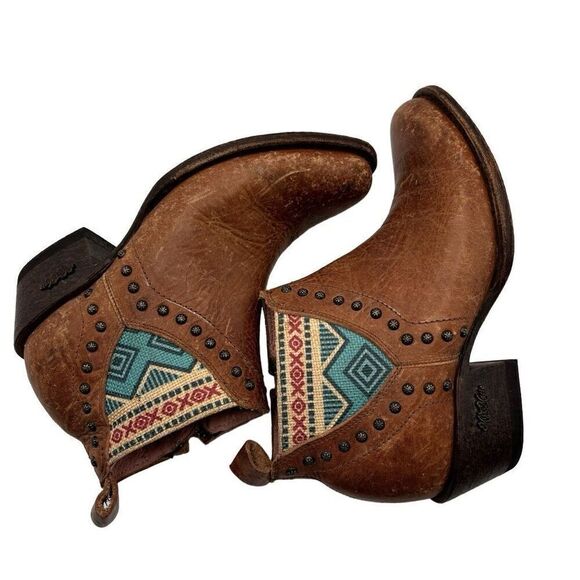 Miss Macie Bobby Jean Southwest Leather Boots Brown Size 6 - Picture 5 of 11